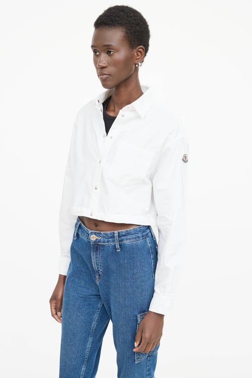 Moncler Cropped Button Up Top
