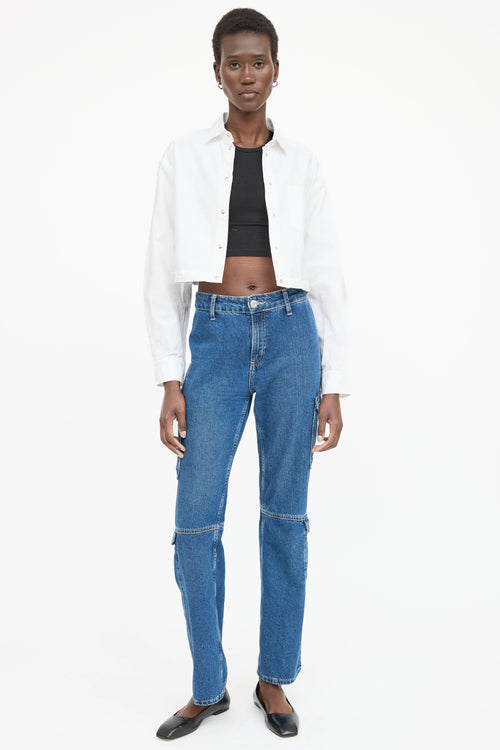 Moncler Cropped Button Up Top