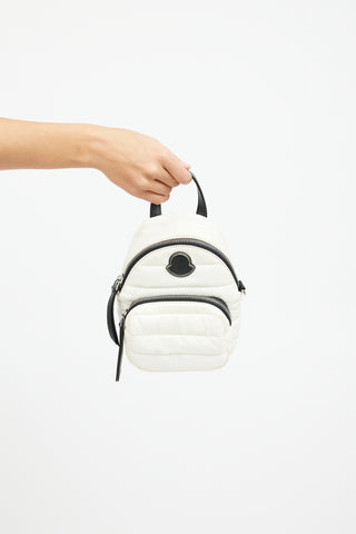 Moncler White Kilia Small Quilted Backpack