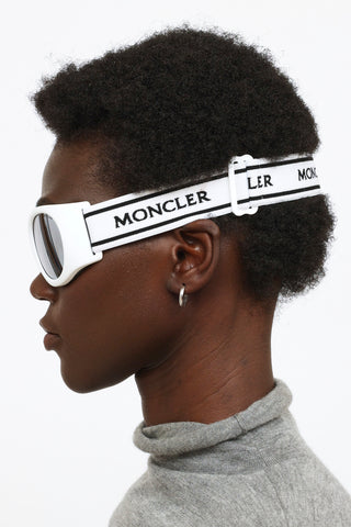 Moncler White Ski Goggles