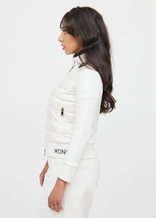 Moncler White Maglia Padded Long Sleeve Jacket