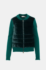 Moncler Wool & Cashmere Padded Zip Cardigan