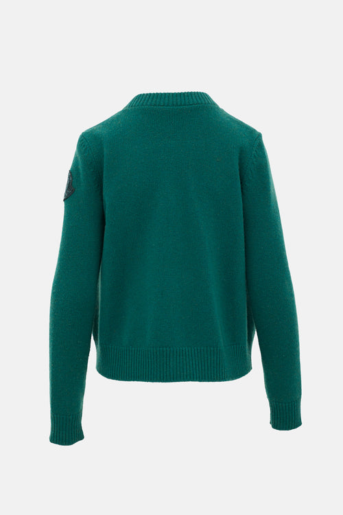 Moncler Wool & Cashmere Padded Zip Cardigan