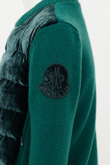 Moncler Wool & Cashmere Padded Zip Cardigan
