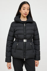Moncler // Black Alouette Down Belted Jacket – VSP Consignment