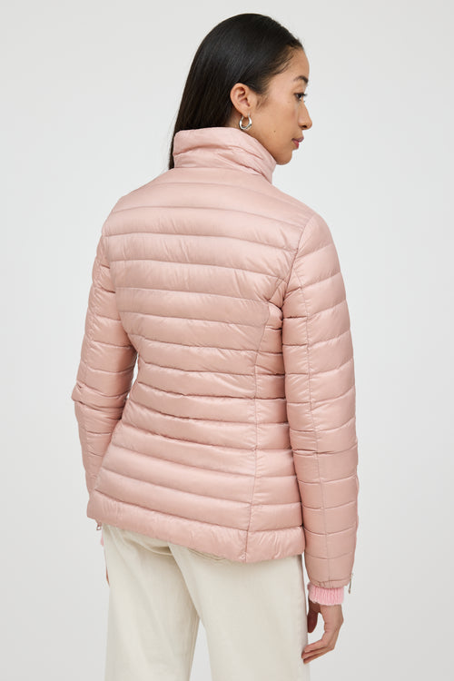 Moncler Pink Safre Down Jacket