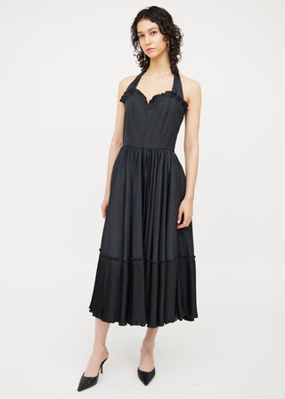 Hermès // Black Leather Belted Sleeveless Dress – VSP Consignment
