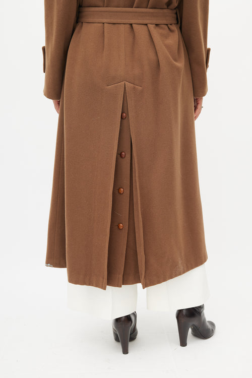Mondi Brown Wool Trench Coat