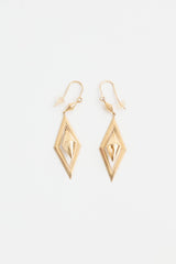 Fine Jewelry 18K Yellow Gold Diamond Drop Earrings