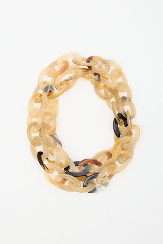Monies Horn Chain Link Necklace