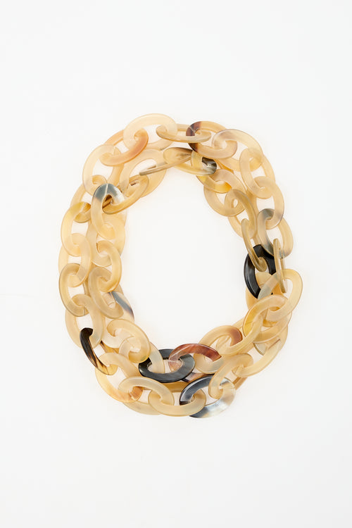 Monies Horn Chain Link Necklace