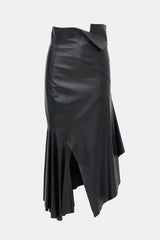 Monse Leather Asymmetrical Skirt