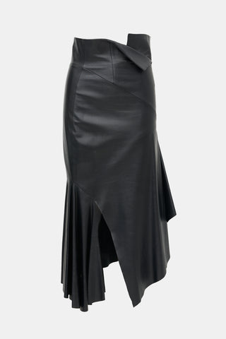 Monse Leather Asymmetrical Skirt