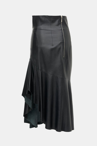 Monse Leather Asymmetrical Skirt