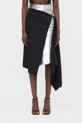 Monse Sequin & Twill Hybrid Skirt