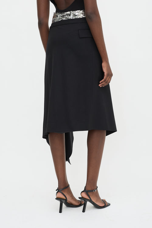 Monse Sequin & Twill Hybrid Skirt