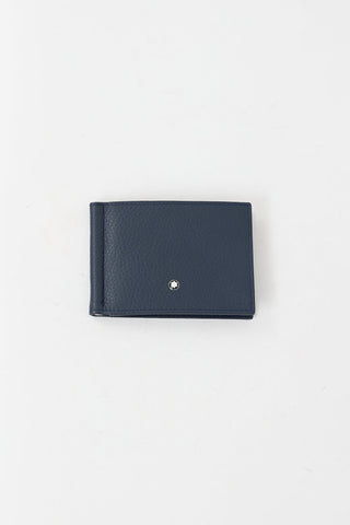 Mont Blanc Navy Leather Bifold Wallet