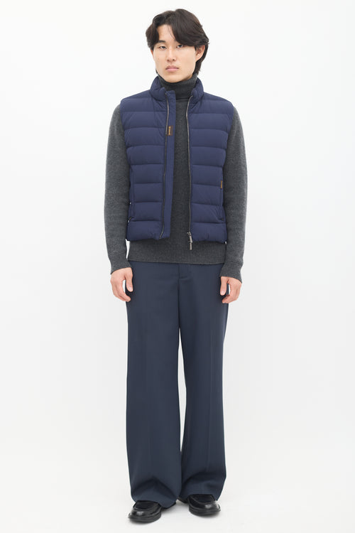 Moorer Navy Down Padded Vest