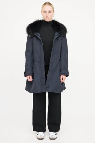 Prada Nylon & Fur Jacket