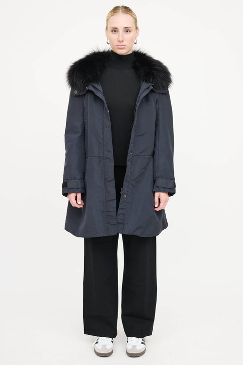 Prada Nylon & Fur Jacket