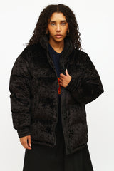Moose Knuckles Black Velvet Puffer Jacket