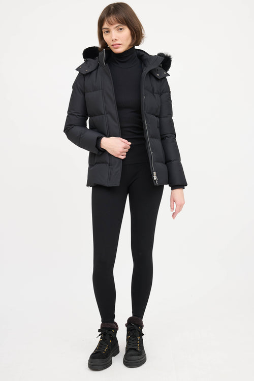 Moose Knuckles Fur Trim Cloud Down Jacket