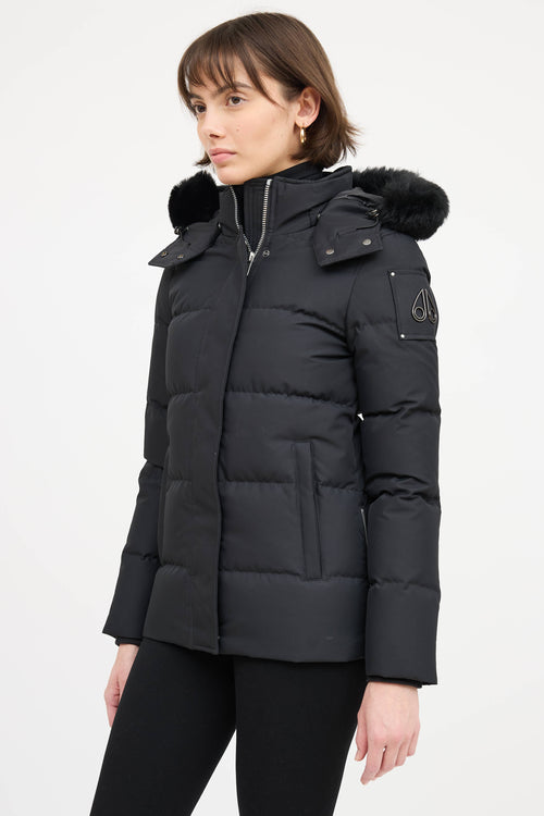 Moose Knuckles Fur Trim Cloud Down Jacket