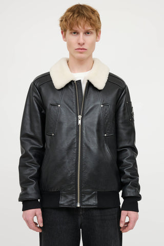 Moose Knuckles Leather Shearling Jacket