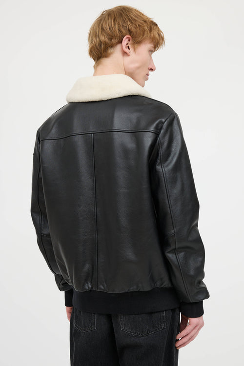 Moose Knuckles Leather Shearling Jacket