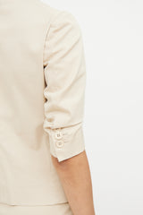 Moschino Beige Blazer & Pencil Skirt Set