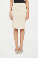 Moschino Beige Blazer & Pencil Skirt Set