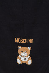 Moschino Love Black & Brown Bear Logo Scarf
