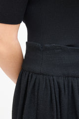 Moschino Black Cashmere Blend Embellished Skirt