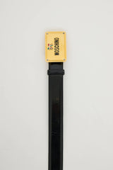 Moschino Patent Logo Belt