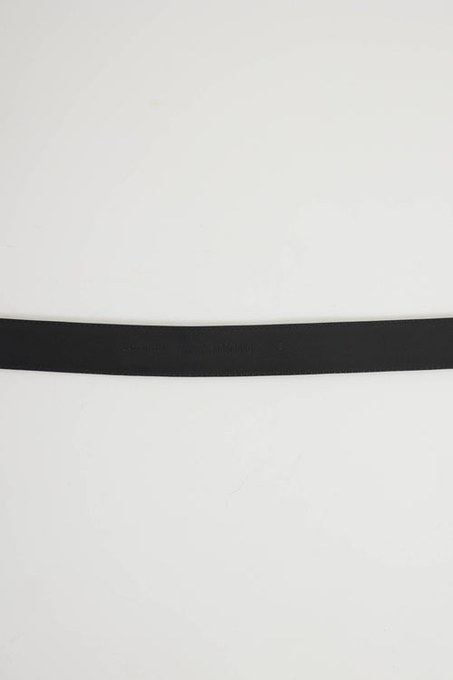 Moschino Patent Logo Belt