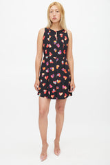 Moschino Black & Multicolour Pleated Heart Dress