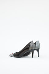 Moschino Leather Jeweled Heel