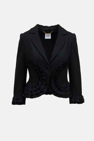 Moschino Wool Ruffle Blazer