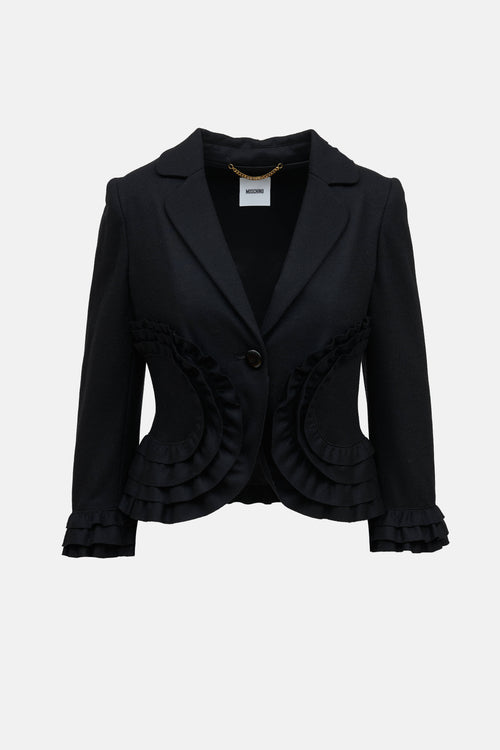 Moschino Wool Ruffle Blazer