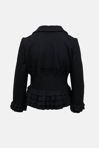 Moschino Wool Ruffle Blazer