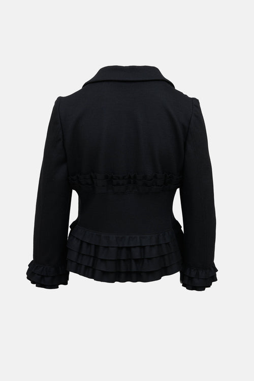 Moschino Wool Ruffle Blazer