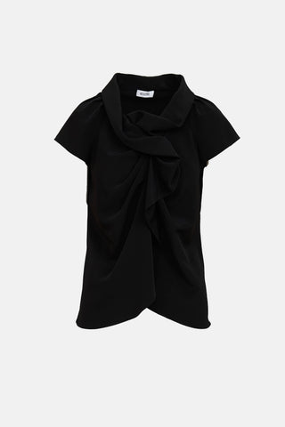 Moschino Pleated Cowl Neck Top