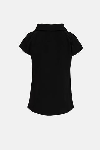 Moschino Pleated Cowl Neck Top