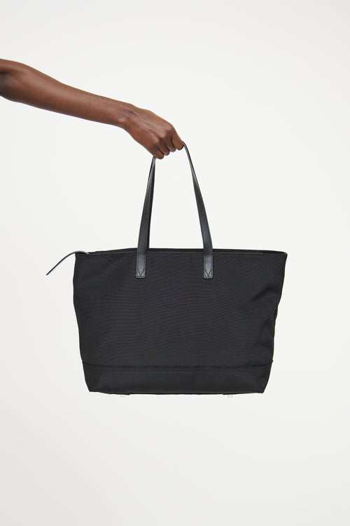 Moschino Couture Black logo Nylon Tote Bag