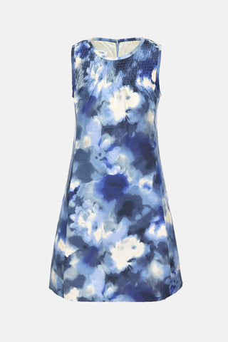 Moschino Watercolor Smocked Dress