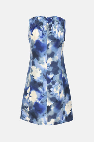 Moschino Watercolor Smocked Dress