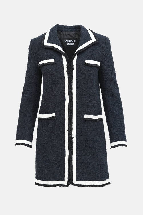 Moschino Tweed Contrast Coat
