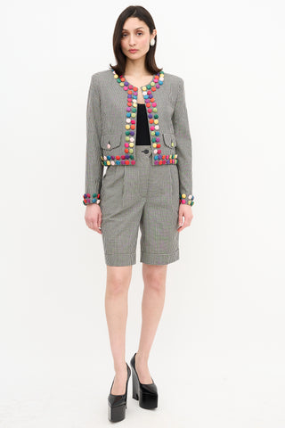 Moschino Gingham Embellished Co-Ord Set
