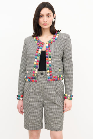 Moschino Gingham Embellished Co-Ord Set