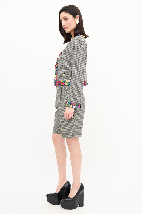 Moschino Gingham Embellished Co-Ord Set